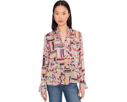 Блузка Petite Colorweave от NIC+ZOE с принтом в духе модернистского искусства