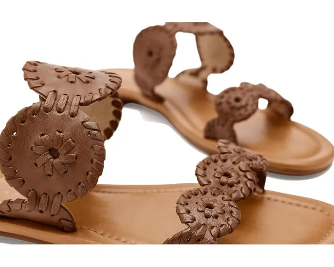 Сандалии Jack Rogers Lauren II на плоской подошве с цветочным декором