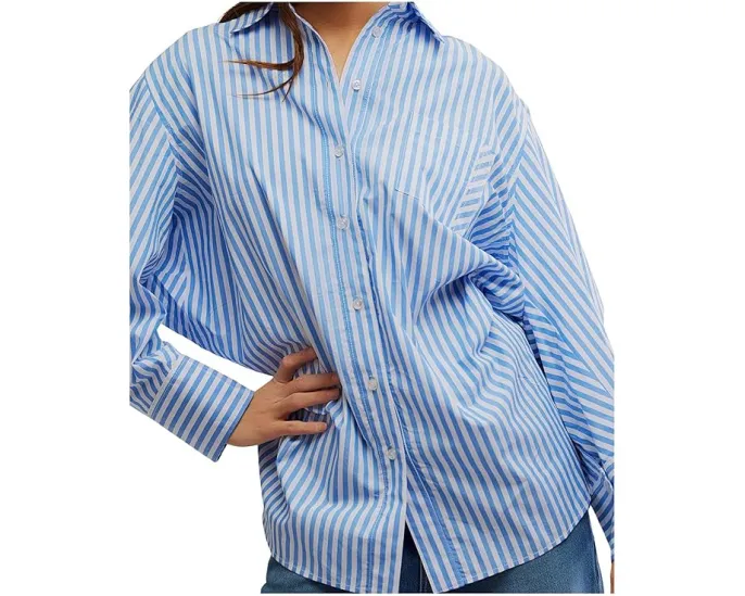 Рубашка Sabine в полоску с завышенной талией от Free People