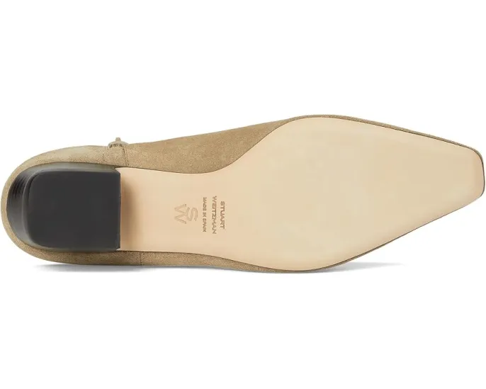 Ботинки Stassi Zip Bootie Stuart Weitzman с застежкой-молнией на устойчивом каблуке
