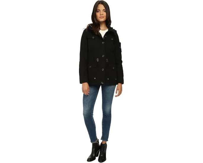 Куртка Levi's Washed Cotton Military с капюшоном и четырьмя карманами