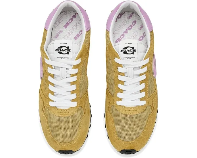 Кроссовки Coach Retro Runner из замши и кожи