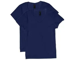 Hanes футболка с V-образным вырезом и коротким рукавом