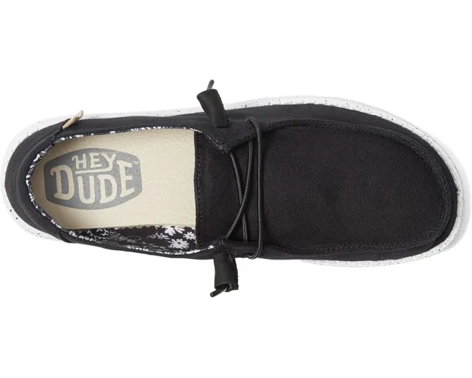 Повседневные слипоны Hey Dude Wendy Basic Wide с эластичной панелью и легкой подошвой