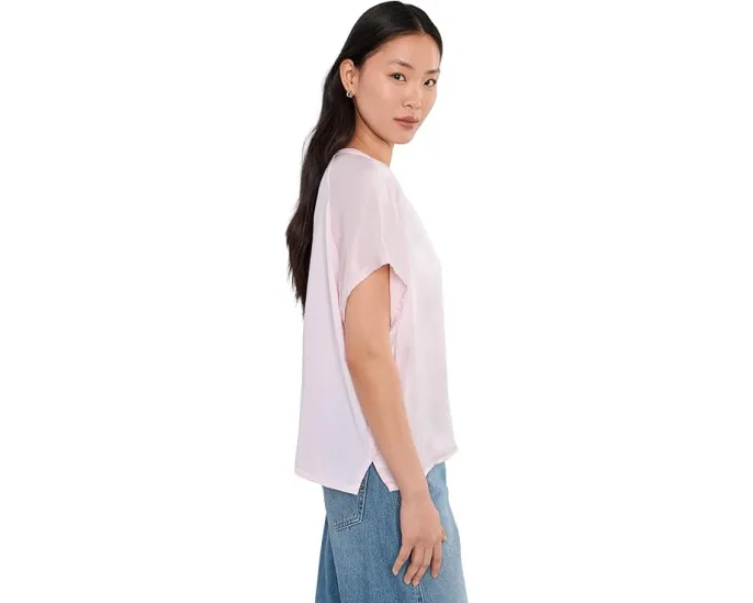 Michael Stars футболка Flow Tee с круглым вырезом из вискозы и рами