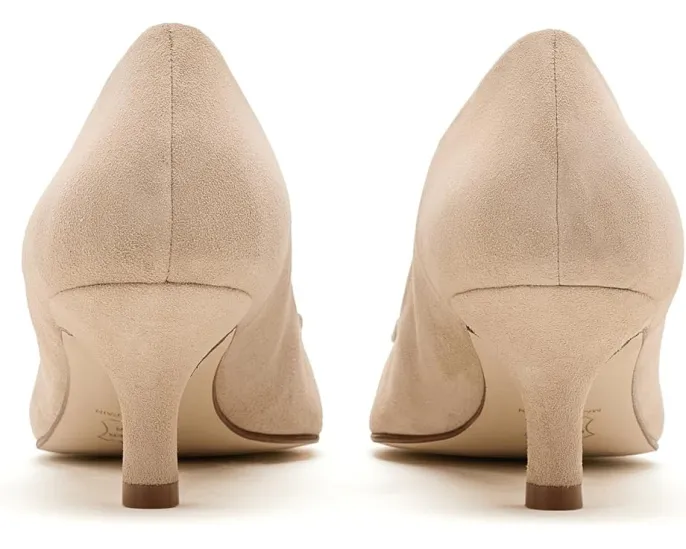 Туфли-лодочки Robin из замши с пряжкой и каблуком kitten heel от French Sole