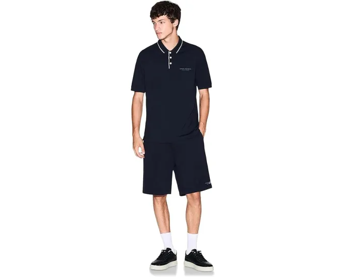 Поло Milano New York Logo с контрастным принтом Armani Exchange