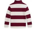 Поло с капюшоном в полоску из хлопкового интерлока Polo Ralph Lauren Kids для малышей и детей