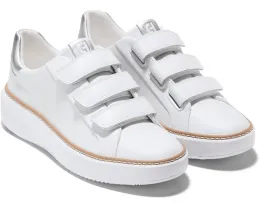 Кроссовки Cole Haan Grandpro Topspin Triple Strap с тремя застежками-липучками и кожаным верхом