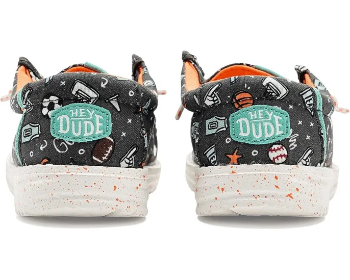 Детские кроссовки Hey Dude Kids Wally Print с принтом и технологией Flex & Fold