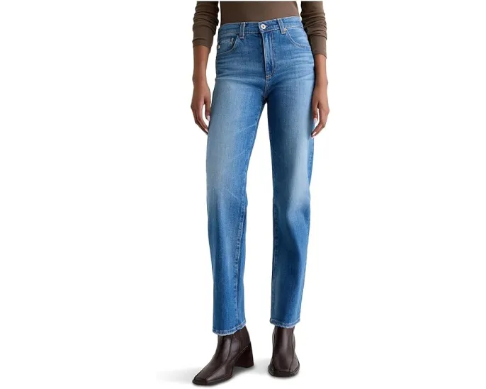 Джинсы AG Jeans Brinley Mid Rise Straight прямые с классической посадкой