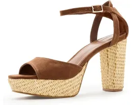 Сандалии Bernardo Valeria на платформе с высоким каблуком и регулируемым ремешком на щиколотке