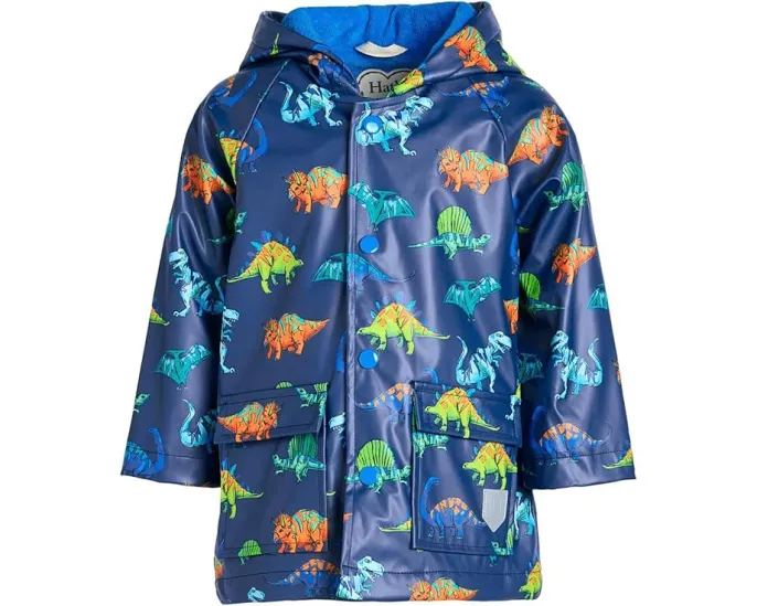 Непромокаемый плащ Hatley Kids Dino Party на кнопках с динозаврами