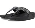 Сандалии FitFlop Lulu Crystal-Mix с микроволокном и клиновидным каблуком