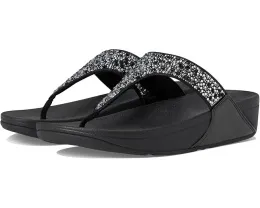Сандалии FitFlop Lulu Crystal-Mix с микроволокном и клиновидным каблуком