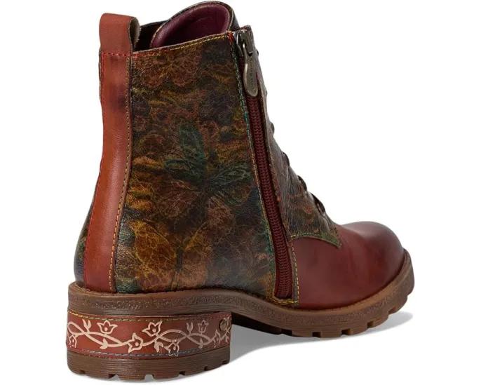 Ботильоны L'Artiste by Spring Step Martinela с цветочными аппликациями и шнуровкой