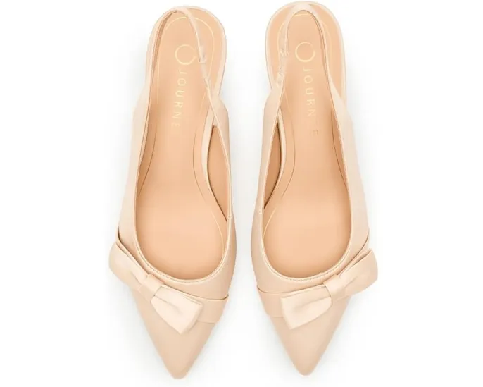 Туфли Paloma на низком каблуке kitten heel с мысом и ремешком через пятку