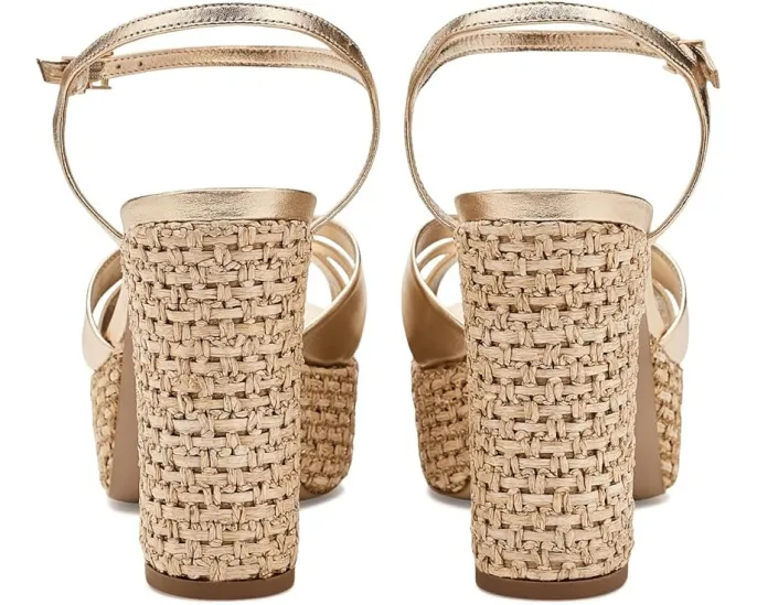Сандалии Schutz Keefa Raffia с плетеным верхом и каблуком