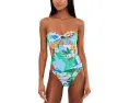 Цельный купальник-бандо Viva Vacation от Seafolly с цветочным принтом