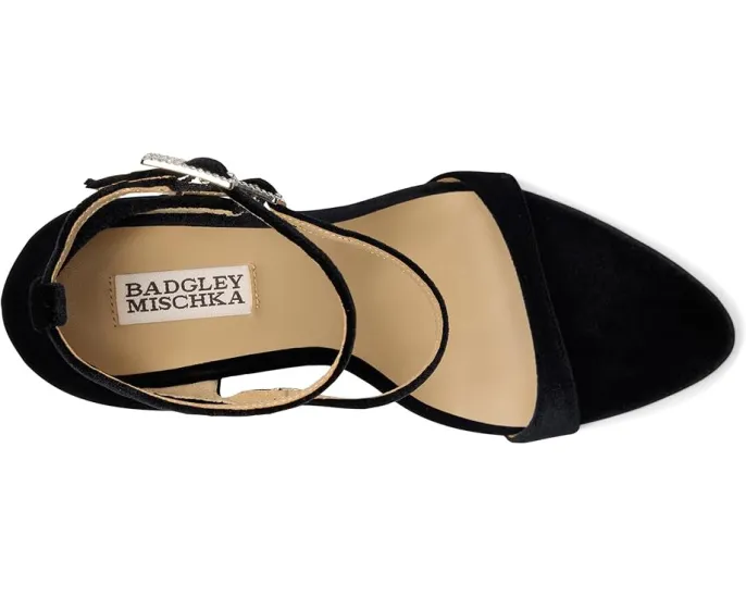 Босоножки Badgley Mischka Valencia на тонком каблуке с двойными ремешками и пряжками
