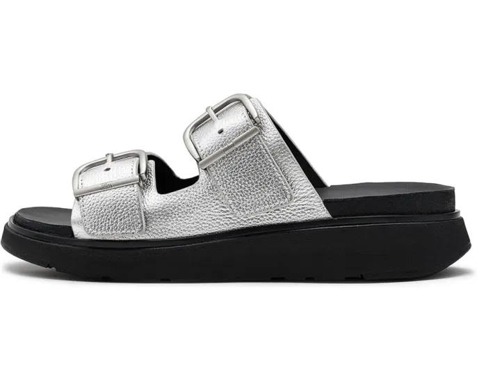 Сандалии FitFlop Gen FF Buckle Tumbled Leather Two Bar на платформе