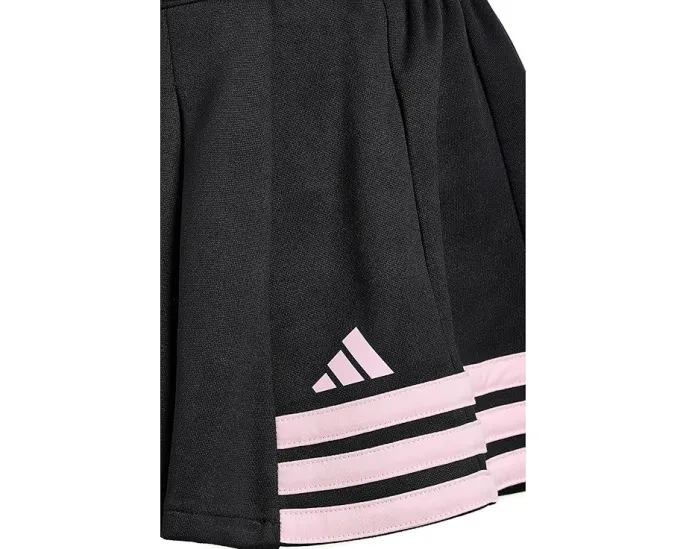 Детский комплект adidas из футболки и юбки-шорт с плиссировкой