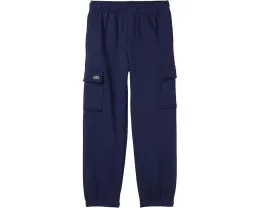 Брюки Lacoste Kids Cargo Fleece с манжетами и карманами