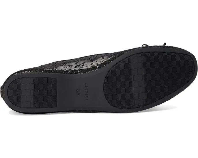 Балетки Birdies The Songbird из сетки с блестками и бантом