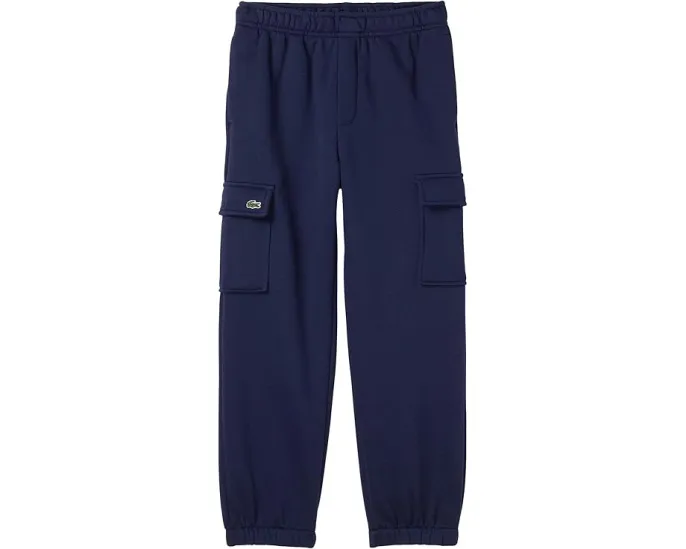 Брюки Lacoste Kids Cargo Fleece с манжетами и карманами