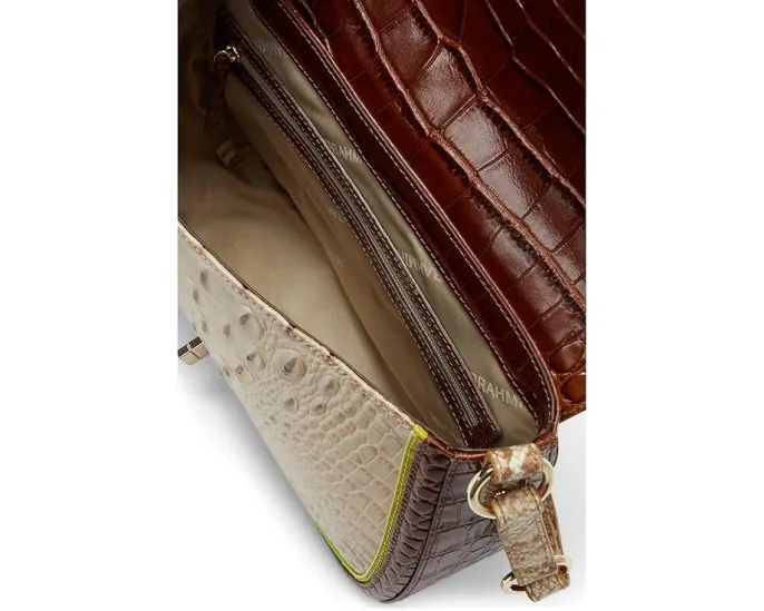 Сумка Brahmin Nerida через плечо в винтажном стиле с двойной фурнитурой