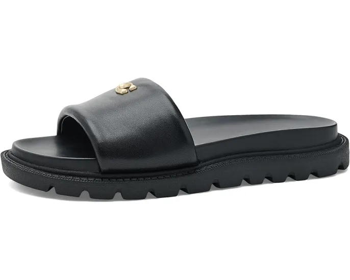Сандалии Brynn Leather Slide из кожи бренда COACH