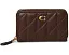 Маленький кардхолдер COACH с объемной стежкой и застежкой-молнией