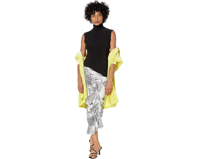 Norma Kamali безрукавка-водолазка приталенного кроя для повседневного образа