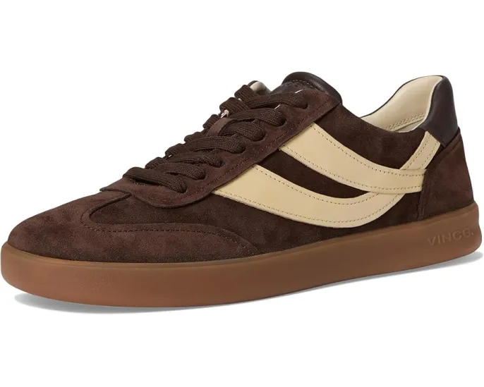 Кроссовки Oasis-M от Vince из кожи и замши с принтом на подошве