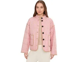 Куртка с квадратной стежкой и накладными карманами из хлопка и вискозы Avec Les Filles