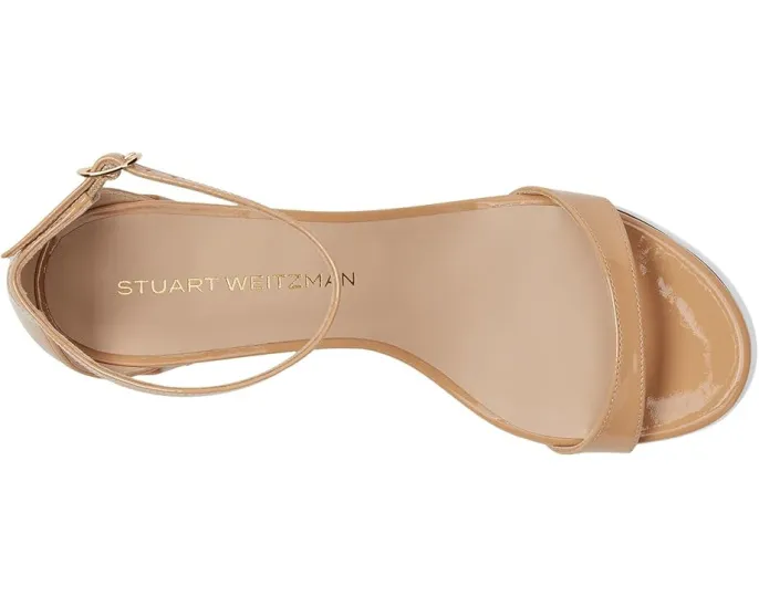 Сандалии Stuart Weitzman Nudist Block 50 с массивным каблуком и регулируемым ремешком