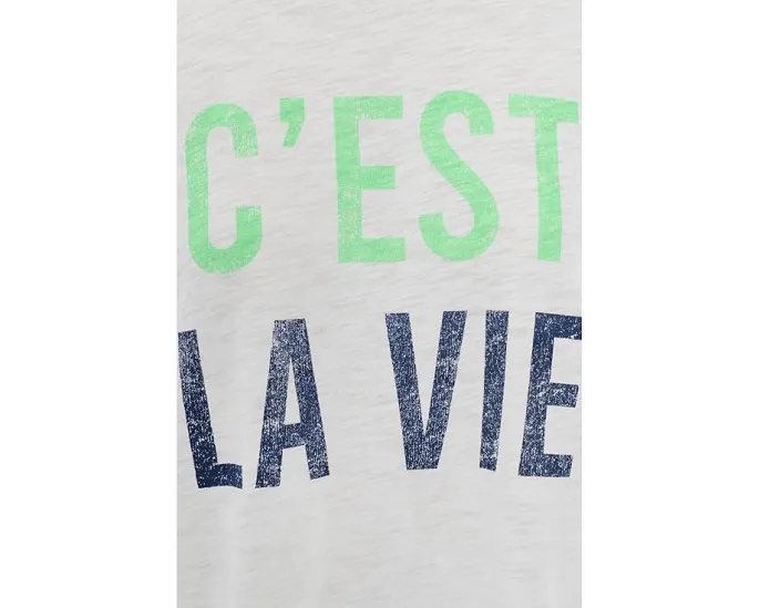 Футболка P.J. Salvage Short Sleeve Tee C'est La Vie с коротким рукавом