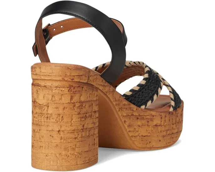 Босоножки Bravo на платформе с перекрещивающимися ремешками из рафии от Seychelles