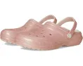 Crocs утепленные сабо Classic Lined Glitter для детей с блестками