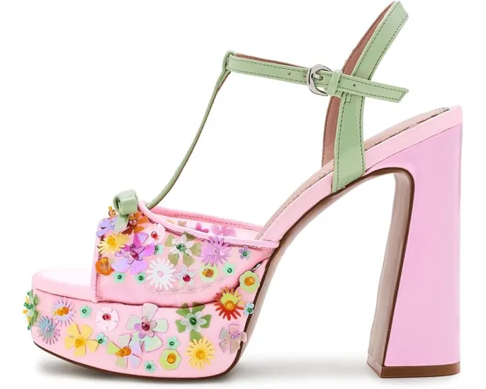 Босоножки Blue by Betsey Johnson Melodie на платформе с бантом и пайетками