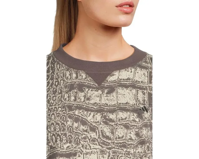 Свободный свитшот adidas by Stella McCartney с принтом крокодила