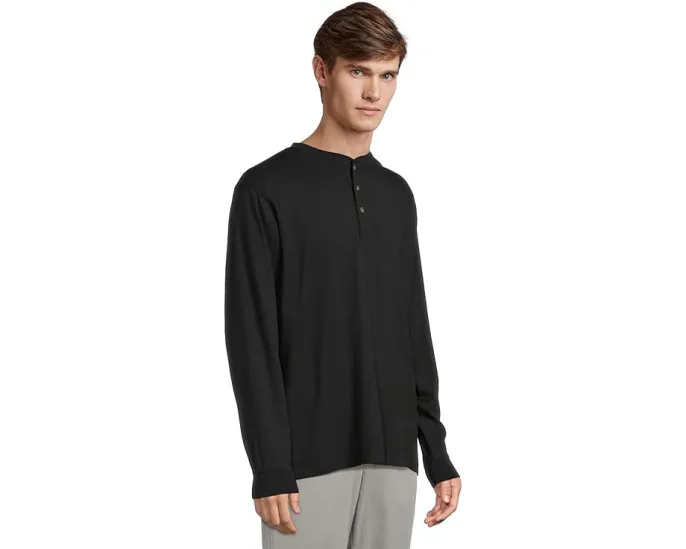 Хенли L.L.Bean Carefree Unshrinkable Tee с длинным рукавом из мягкого хлопка