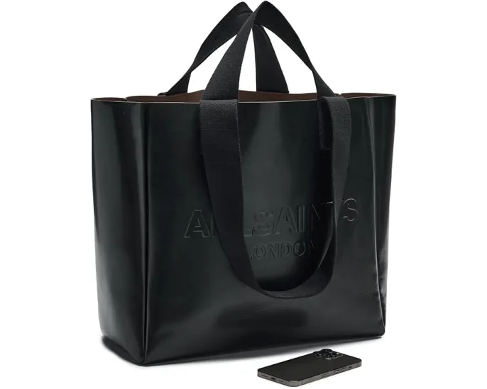 Кожаная сумка-тоут AllSaints Izzy с двумя ручками