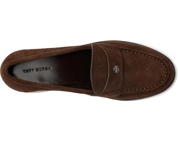 Tory Burch Лоферы на каблуке 55мм из замши с логотипом