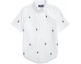 Polo Ralph Lauren рубашка с коротким рукавом для детей Pony Oxford White Navy