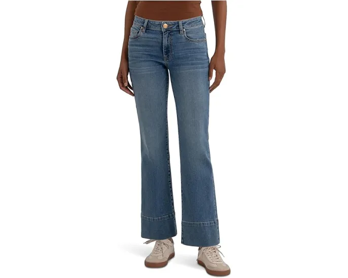 Джинсы KUT from the Kloth Kelsey Mid-Rise Kick Flare с широким низом
