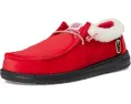 Лоферы Hey Dude Kids Wally Santa Claus для детей с эластичными шнурками и округлым носком