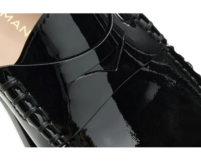 Stuart Weitzman лоферы Lottie из премиальной кожи с круглым носком