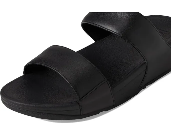 Сланцы FitFlop Lulu Leather с анатомической стелькой и клиновидным каблуком