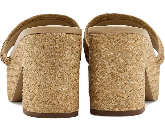 Сандалии Vince Clarita на платформе с плетением из рафии